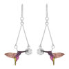 Arete colibrí flor