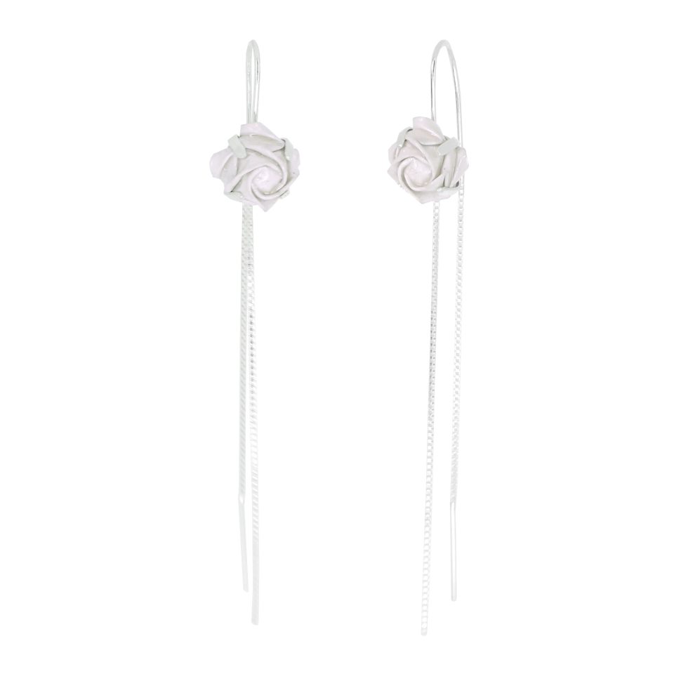 Arete rosa cadena